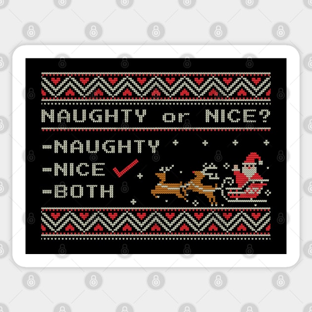 Nice Checked - Ugly Christmas Sweater Sticker by Kicosh